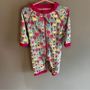 Rashgaurd Swimsuit size 4T blue & pink ice cream cones Bonverano